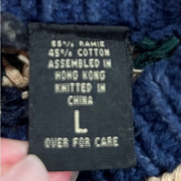 Structure vintage multi color cotton blend 90s sweater size large - Picture 5 of 7